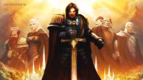 Age of Wonders III Epic Fantasy Heroes Standing Together 4K Wallpaper