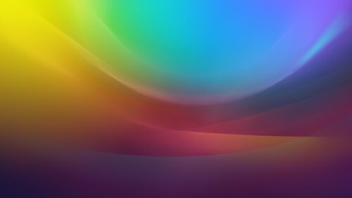Vibrant Abstract Rainbow Wave Gradient Desktop Wallpaper