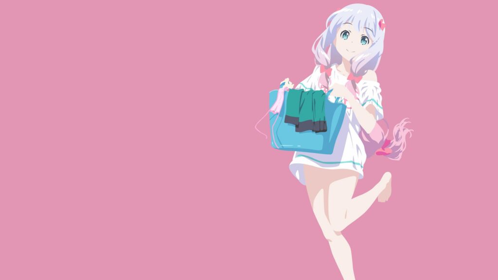Cute Sagiri Izumi Eromanga Sensei Minimalist Aesthetic PC Wallpaper