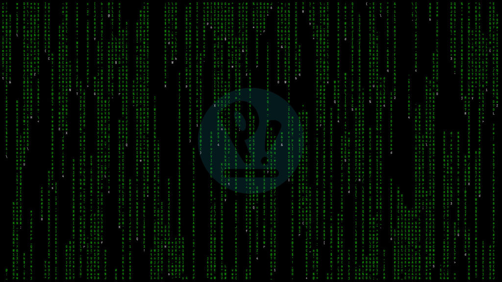 The Matrix Digital Rain With Central Question Mark Symbol 4K Desktop Wallpaper