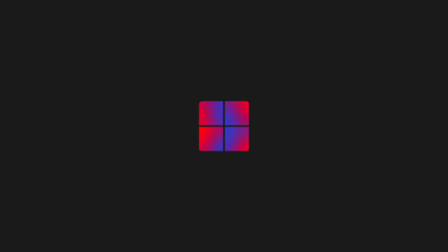 Minimalist Windows Logo with Red and Blue Gradient Effect Desktop Wallpaper