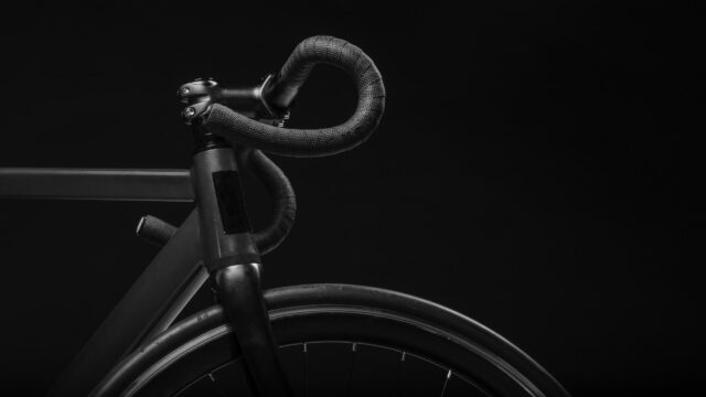 Minimalist Matte Black Road Bike Handlebars Desktop Wallpaper