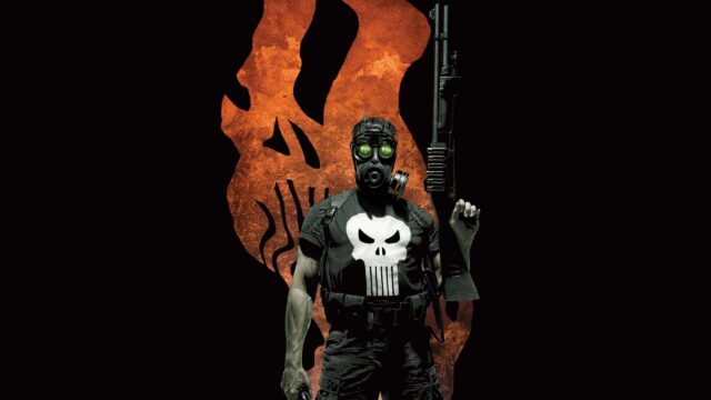 The Punisher Gas Mask Tactical Gear 4K Desktop Wallpaper