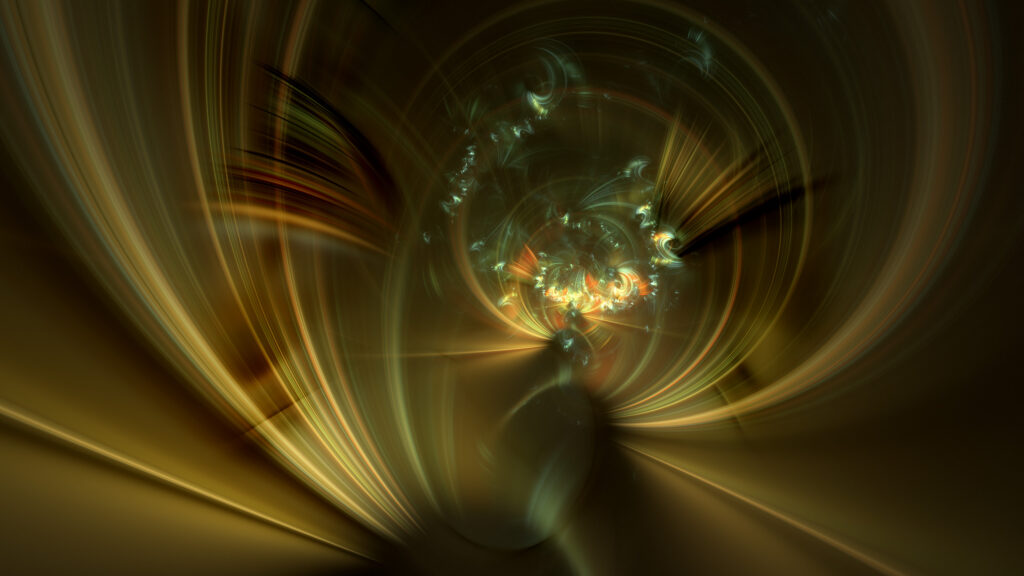 Golden Swirl Fractal Vortex Abstract 4K Desktop Wallpaper