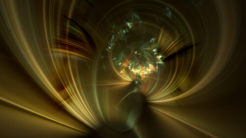 Golden Swirl Fractal Vortex Abstract 4K Desktop Wallpaper