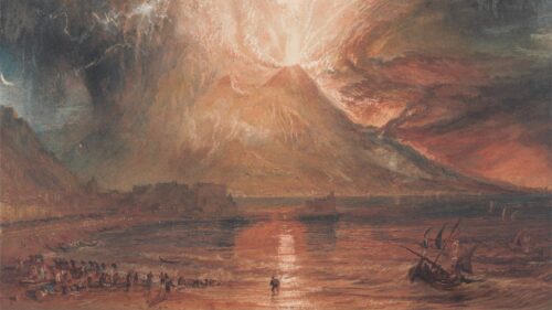 J.M.W. Turner Eruption of Mount Vesuvius Artistic Painting 4K Desktop Wallpaper
