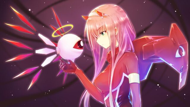 Zero Two Darling in the Franxx Anime Girl with Halo PC Wallpaper