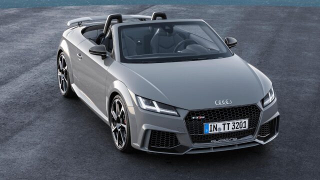 Nardo Grey Audi TT RS Roadster Convertible High Resolution PC Wallpaper