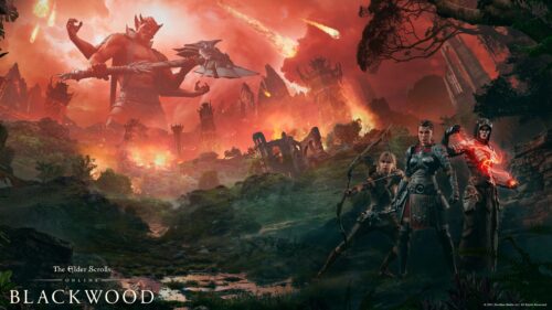 Epic The Elder Scrolls Online Blackwood Fantasy Battle Desktop Wallpaper