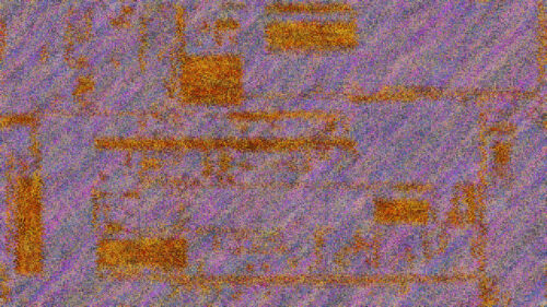 Abstract Grunge Texture with Vibrant Copper and Purple Tones Desktop Wallpaper