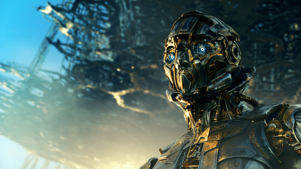 Intricate Gold and Black Cybernetic Robot Android 4K PC Wallpaper