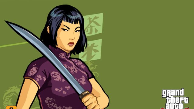 Ling Shan GTA Chinatown Wars Character Holding Sword Desktop Wallpaper