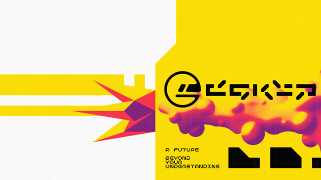 Cyberpunk Abstract Minimalist Yellow and Purple Graphic Art Desktop Wallpaper