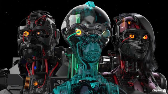 Futuristic Cybernetic Androids Trio Concept Art 4K Desktop Wallpaper