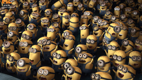 Despicable Me Minions Crowd Desktop Wallpaper