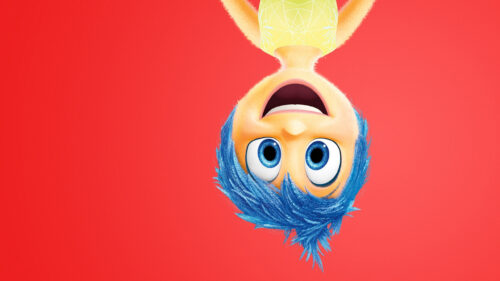 Joy from Inside Out Minimalist 4K Desktop Wallpaper