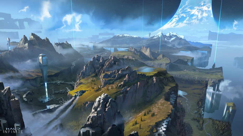 Halo Infinite Alien Landscape Concept Art Desktop Wallpaper