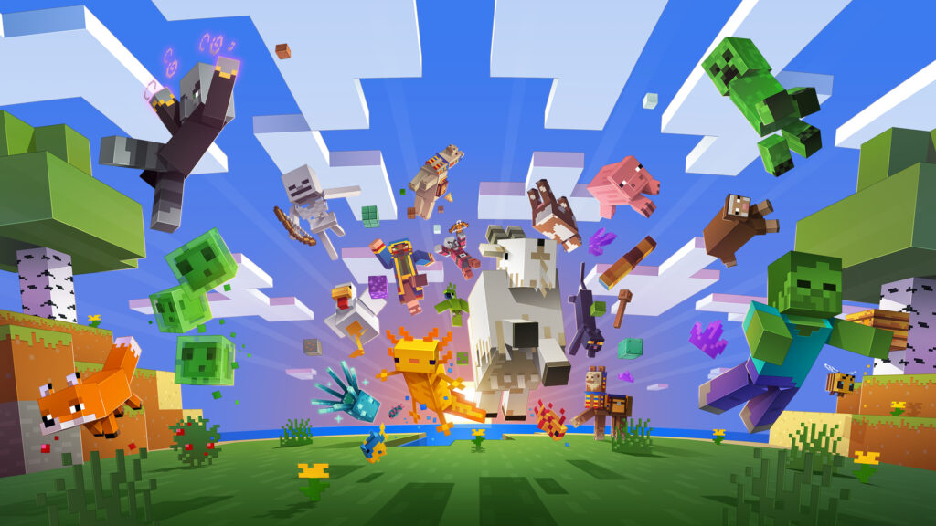 Dynamic Minecraft Cast of Characters 4K Wallpaper