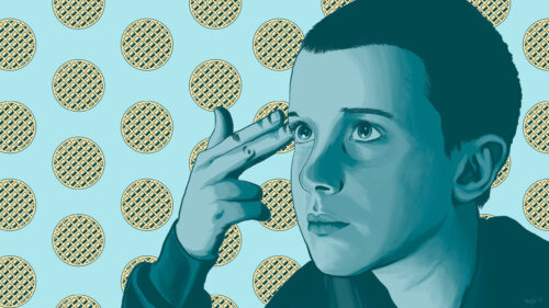 Eleven from Stranger Things Minimalist Art Desktop Wallpaper