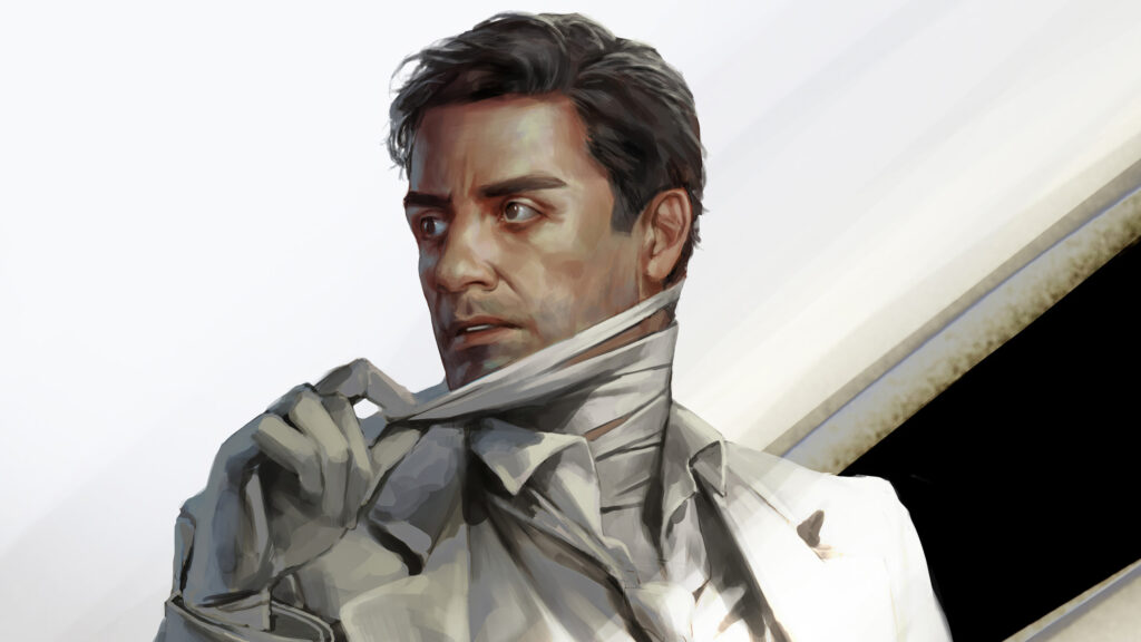 Digital Portrait of a Man in a Suit and Cravat 4K Wallpaper