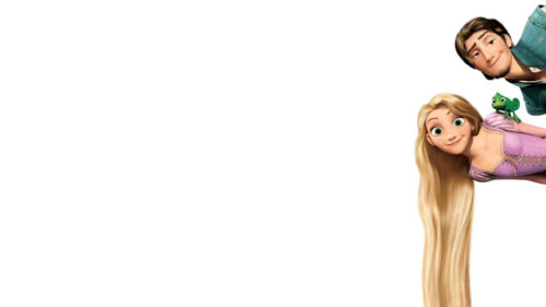 Rapunzel and Flynn Rider Tangled Minimalist Desktop Wallpaper