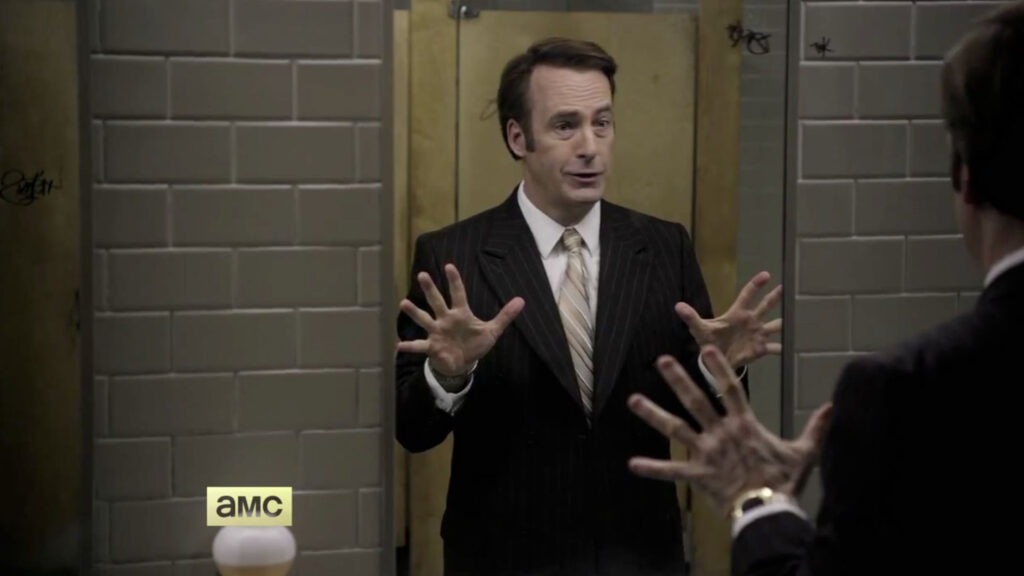 Jimmy McGill Looking in the Mirror Desktop Wallpaper