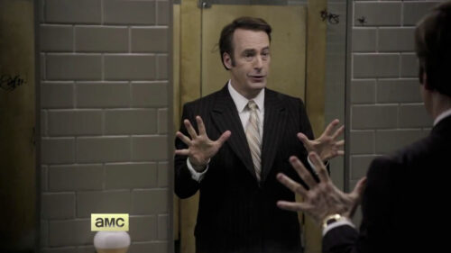 Jimmy McGill Looking in the Mirror Desktop Wallpaper