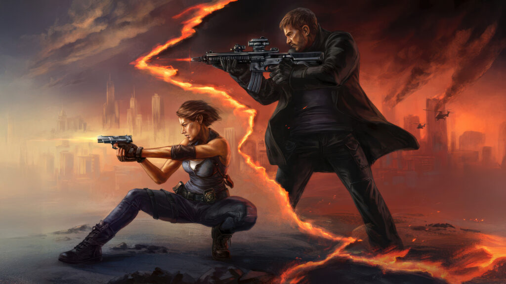 Resident Evil Action Duo 4K Wallpaper