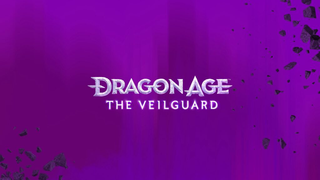 Dragon Age The Veilguard Logo Purple Background 4K Wallpaper