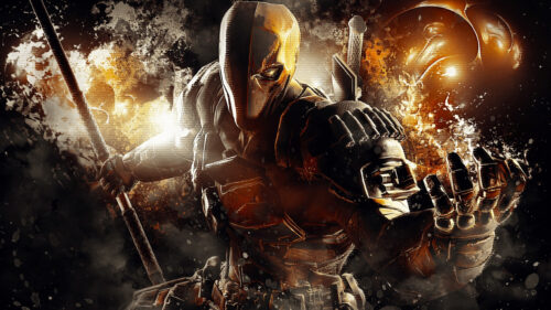 Deathstroke Battle Ready Gritty Combat Desktop Wallpaper