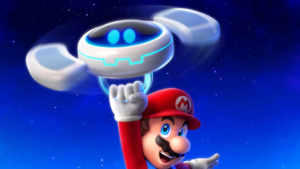 Mario and Luma Companion Space Adventure Desktop Wallpaper