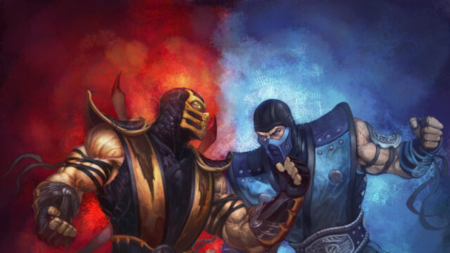 Scorpion vs Sub-Zero Mortal Kombat Desktop Wallpaper