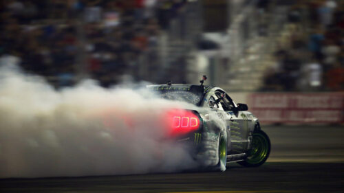 Ken Block Ford Mustang Hoonicorn Drifting Desktop Wallpaper