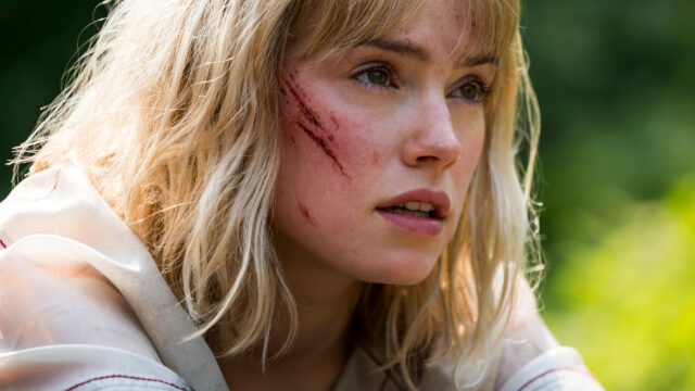 Woman with Facial Injury Cinematic Portrait Desktop Wallpaper