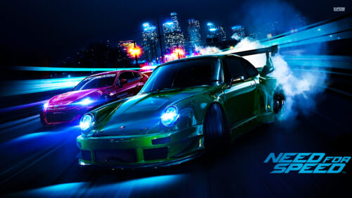 Need for Speed Drift Racing Green Porsche Desktop Wallpaper