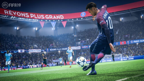 Neymar Jr EA Sports FIFA 19 Action Shot Desktop Wallpaper