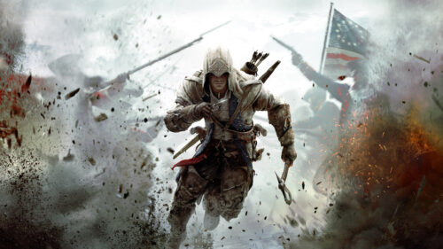 Connor Kenway Running Through Battlefield 4K Wallpaper