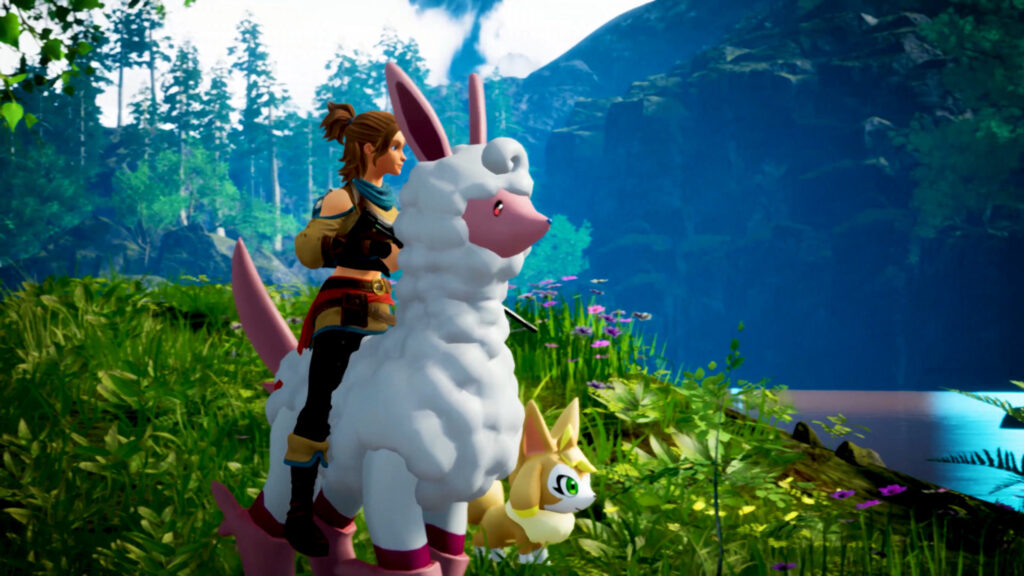 Fantasy Adventure Character Riding a Creature Desktop Wallpaper
