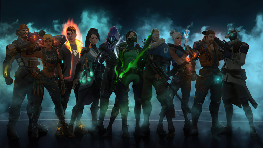 Valorant Characters Lineup 4K Desktop Wallpaper