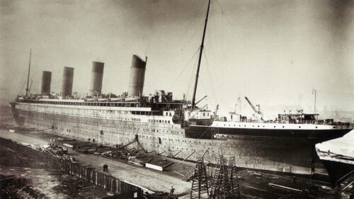 The RMS Titanic Under Construction Desktop Wallpaper