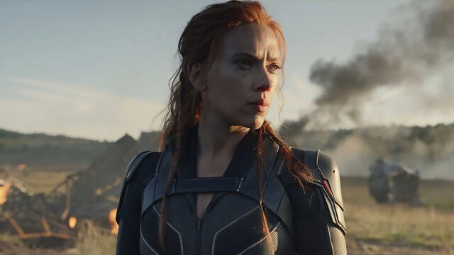 Black Widow Scarlett Johansson Action Cinematic Desktop Wallpaper