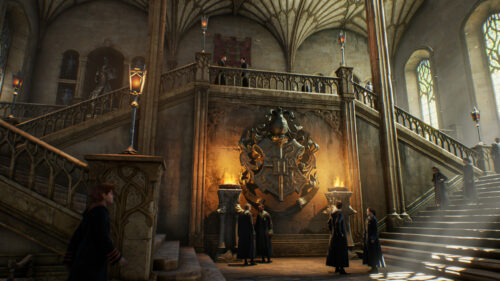 Grand Staircase of Hogwarts Castle 4K Desktop Wallpaper