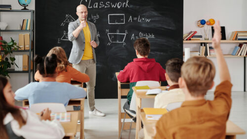 Educational Geometry Lesson Classroom Desktop Wallpaper