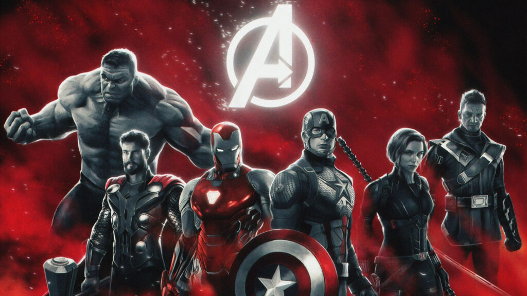 Avengers Team Action Concept Art Desktop Wallpaper