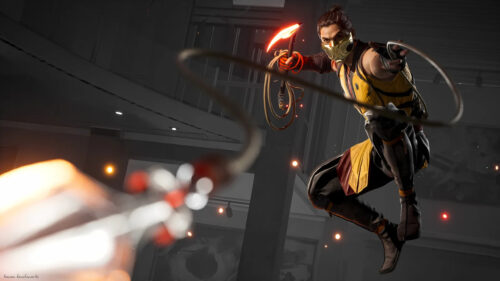 Scorpion Mortal Kombat 1 Combat Action 4K Wallpaper