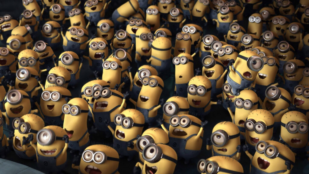 Minions Group Crowd High Definition Desktop Wallpaper