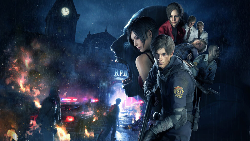 Resident Evil 2 Remake Character Art Desktop Wallpaper