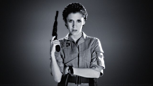 Carrie Fisher as Princess Leia in Star Wars Desktop Wallpaper
