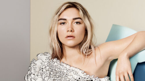 Florence Pugh Minimalist Portrait 4K Wallpaper