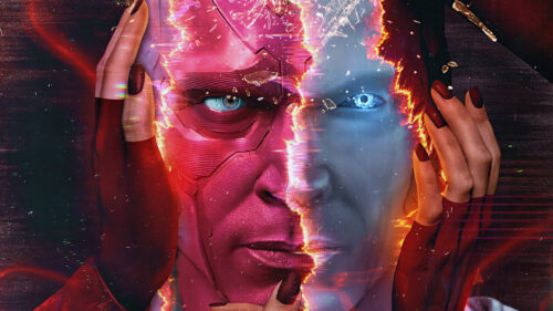 WandaVision Dual Face Vision High Resolution Desktop Wallpaper